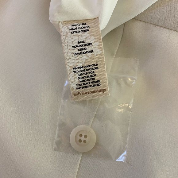 Soft Surroundings White Floretta Border Skirt - Picture 5 of 6